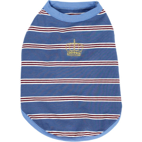 [SAD20340‐5]ストレッチボーダー王冠Tシャツ