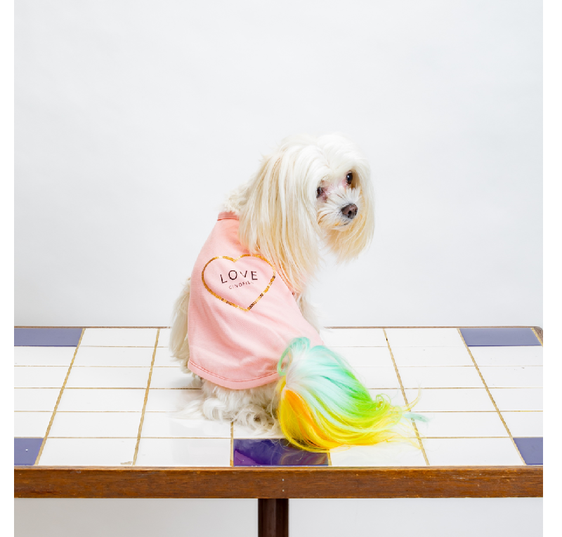 [SAD20390-89]刺繍ハート柄&スパンコールTシャツ 20%off