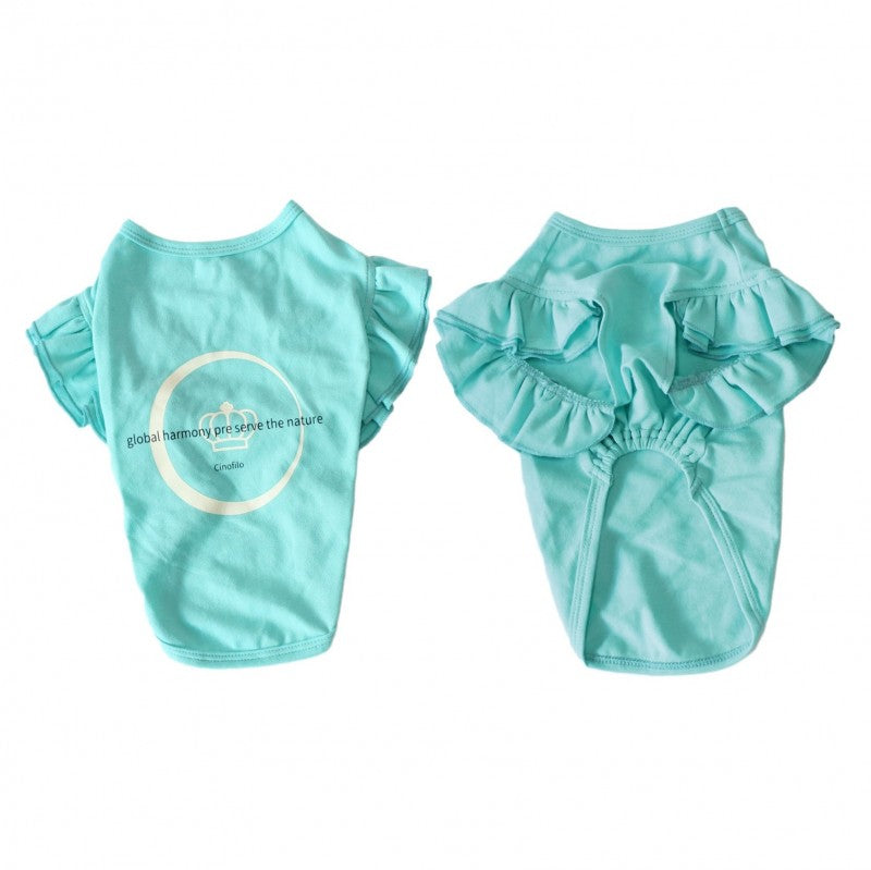 [SAD20390-78]2段フリルプリントTシャツ 20%off