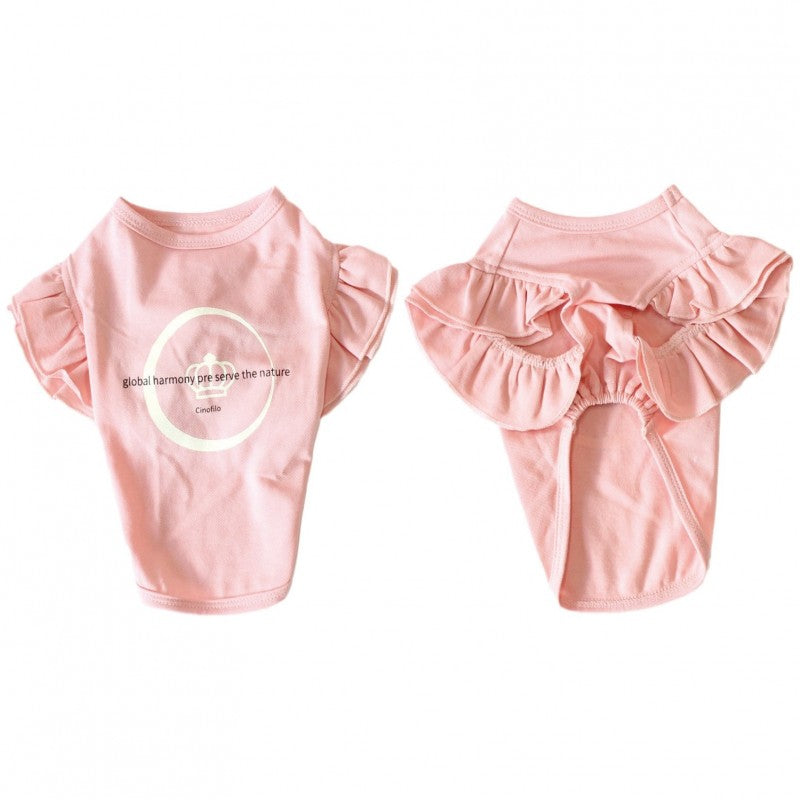 [SAD20390-78]2段フリルプリントTシャツ 20%off