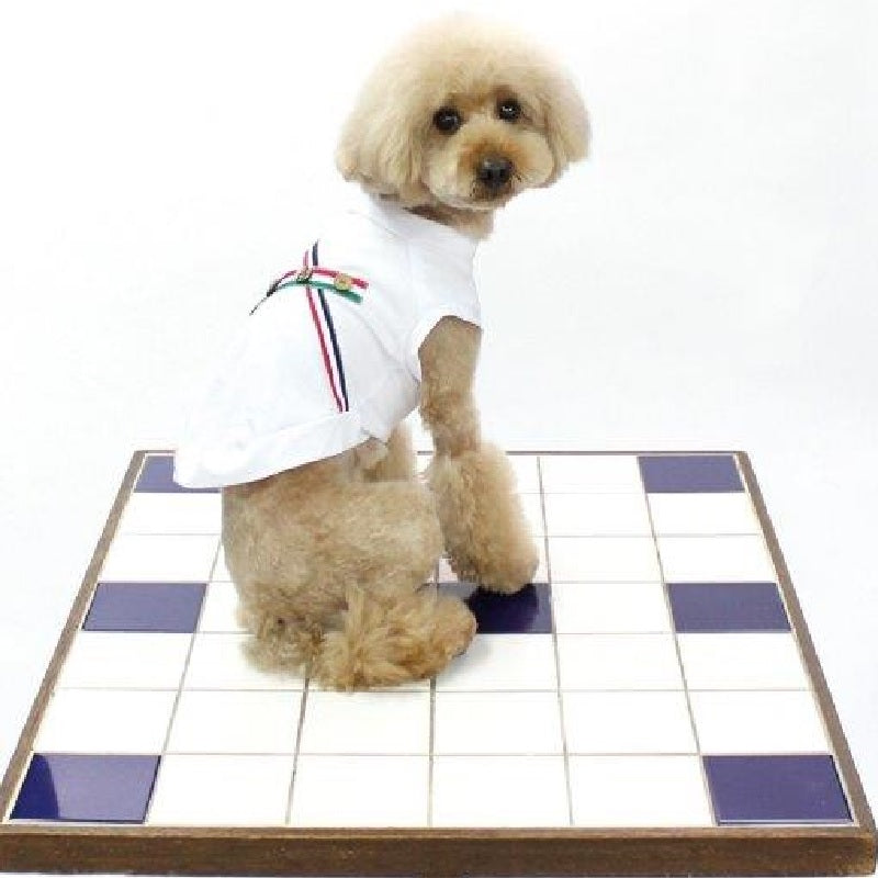 [SAD20340-1]トリコロールテープ使いストレッチTシャツ 20%off