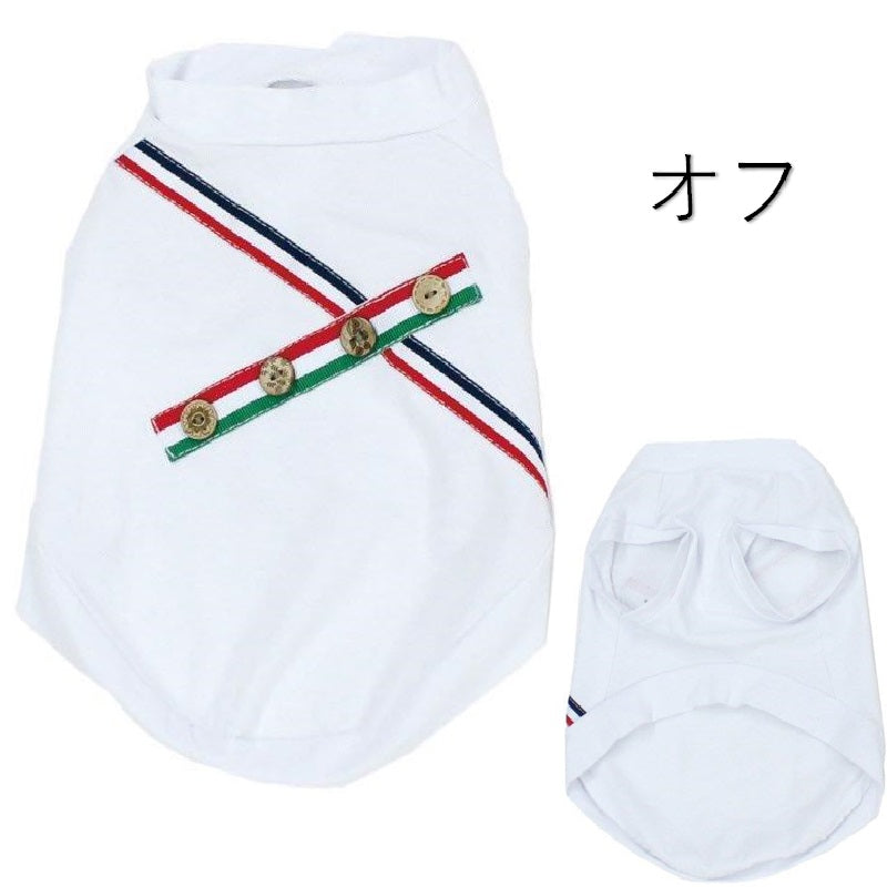 [SAD20340-1]トリコロールテープ使いストレッチTシャツ 20%off