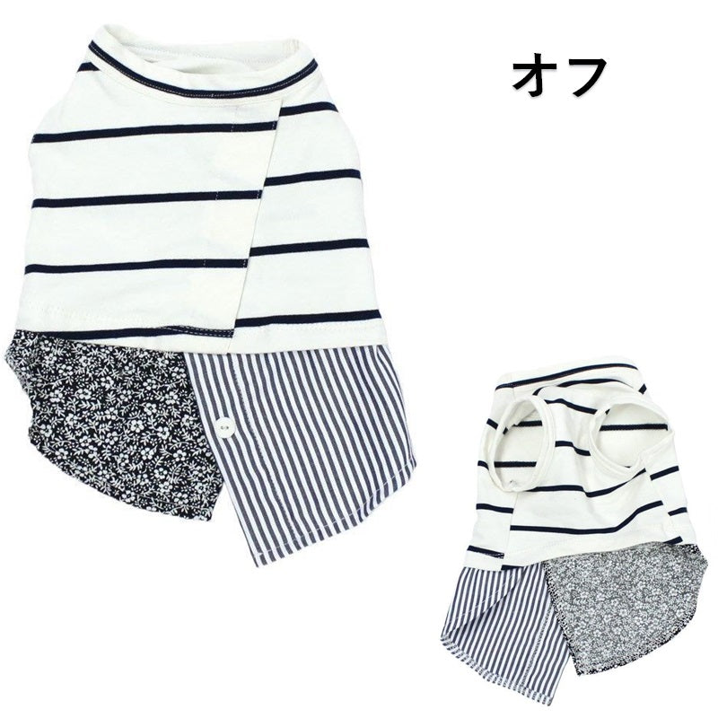 [SAD20390-38]ボーダー切り替えTシャツ 20%off