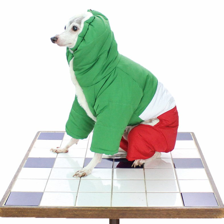 [SAD20690-82]トリコロール配色キルトイタグレロンパース 20%off