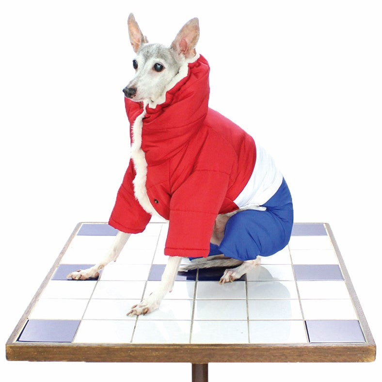 [SAD20690-82]トリコロール配色キルトイタグレロンパース 20%off