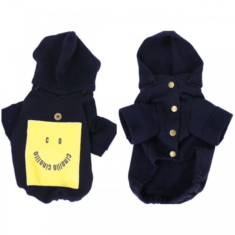 [SAD20390-74]裏毛プリントパーカー スマイルPTパッチワーク 20%off