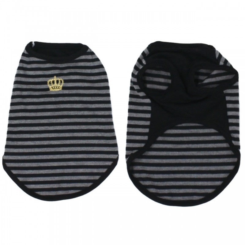 [SAD20390-77]ディアルウォームストレッチボーダー王冠Tシャツ 20%off