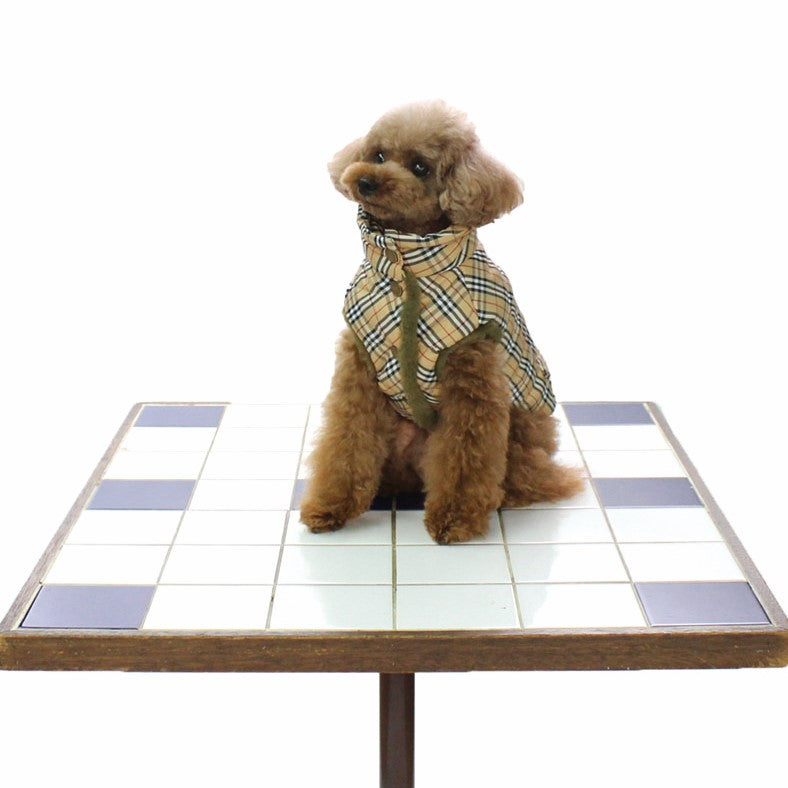 [SAD20490-56]チェック柄中綿キルトハイネック 20%off