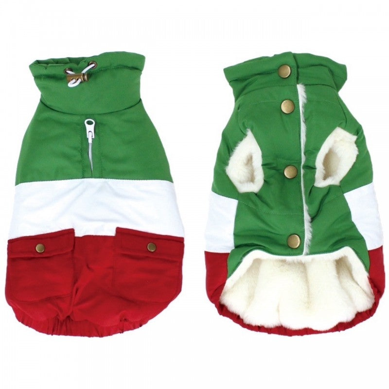 [SAD20490-54]トリコロール配色キルトハイネック(フレンチブルドック) 20%off