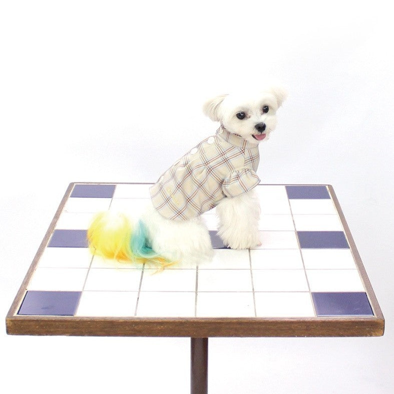 [SAD20390-70]先染めチェックフリルシャツ 20%off