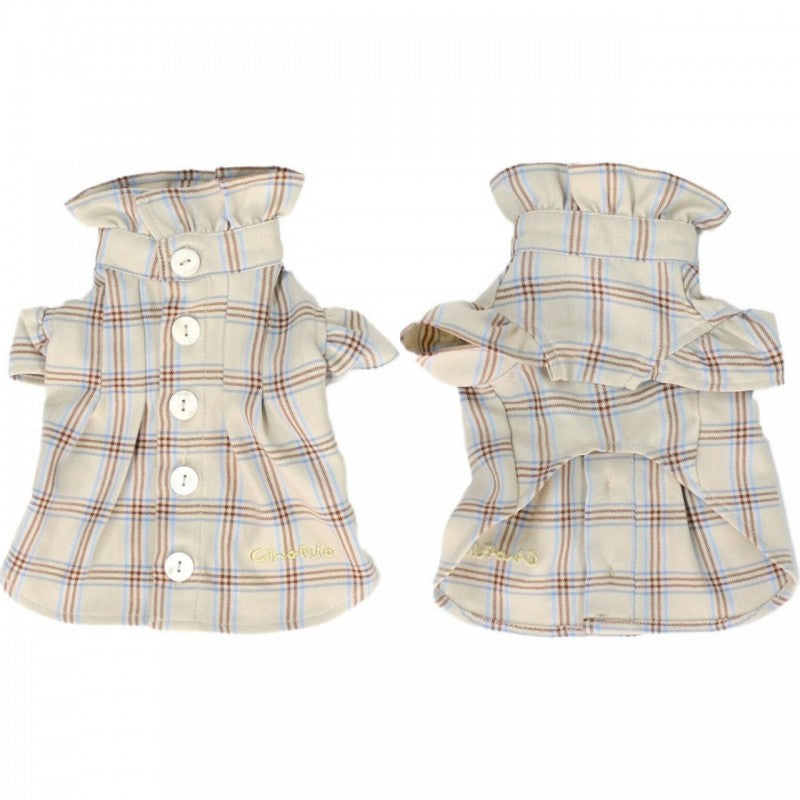 [SAD20390-70]先染めチェックフリルシャツ 20%off