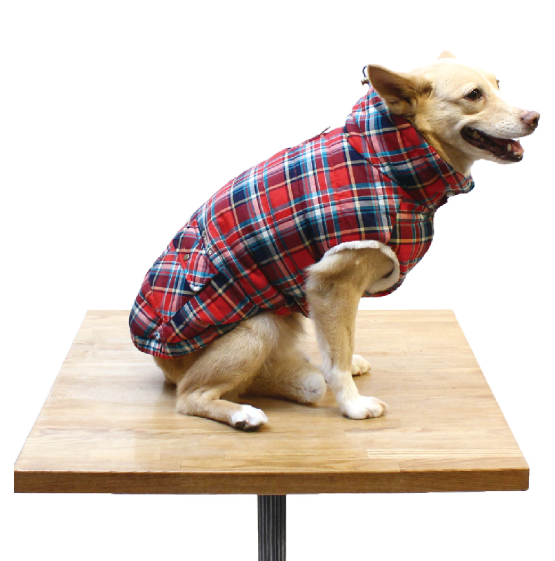 [SAD20540-2]英国調チェック柄中綿キルトハイネック 20%off