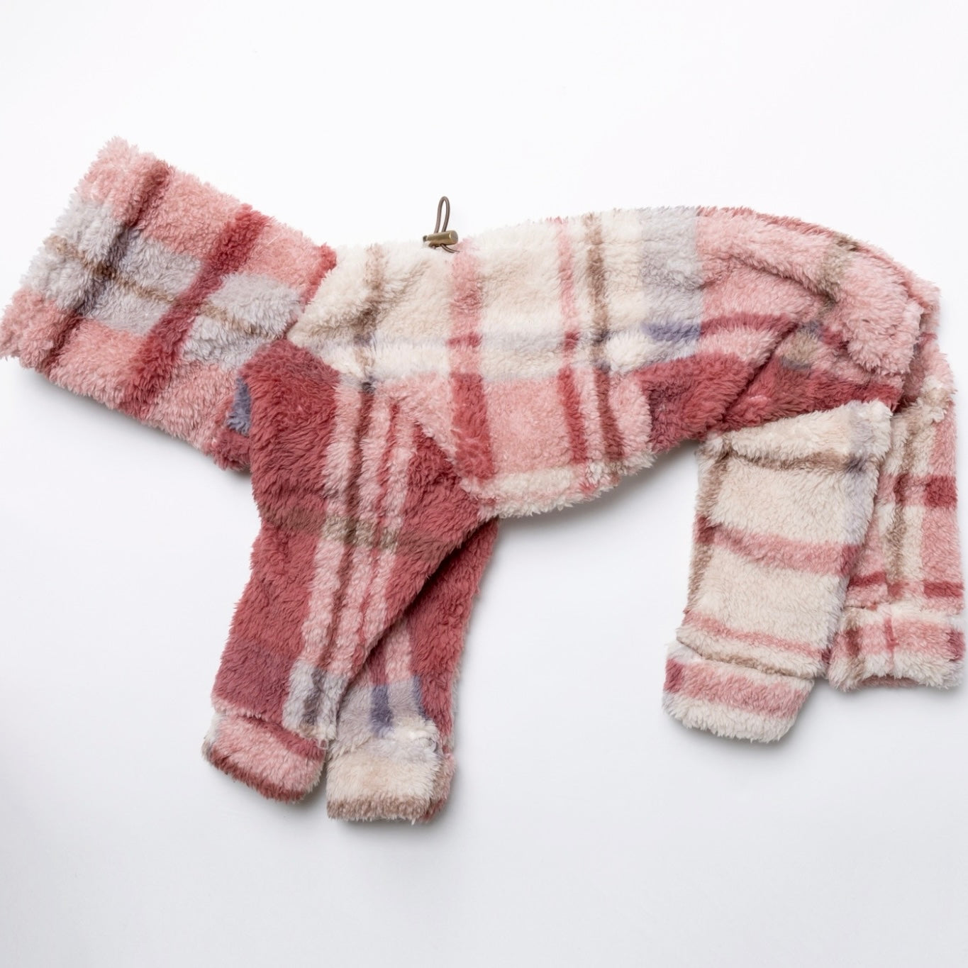 [SAD20590-87]チェック柄両面ファーイタグレロンパース 20%off