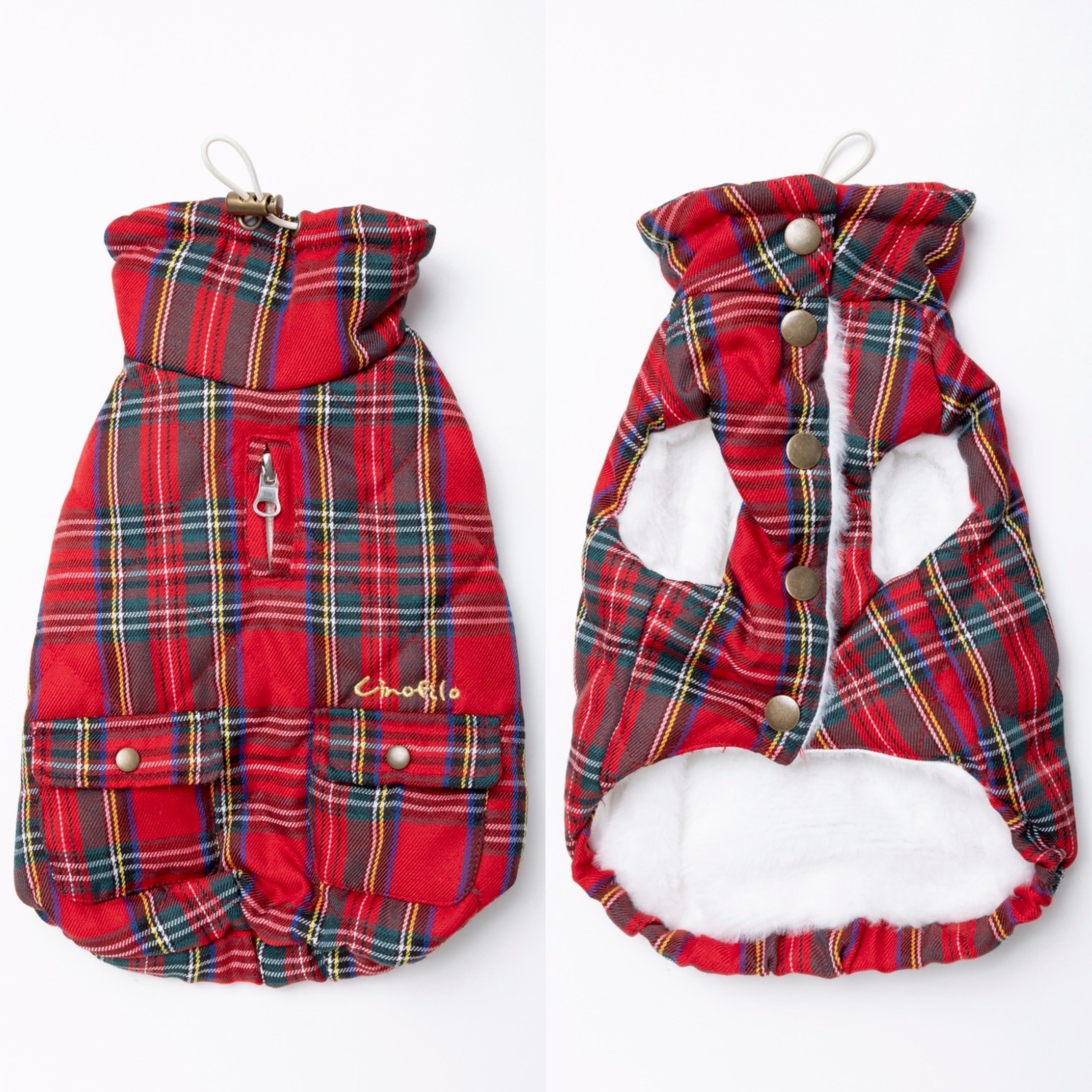 [SAD20580-2]英国調チェック柄中綿キルトハイネック 20%off