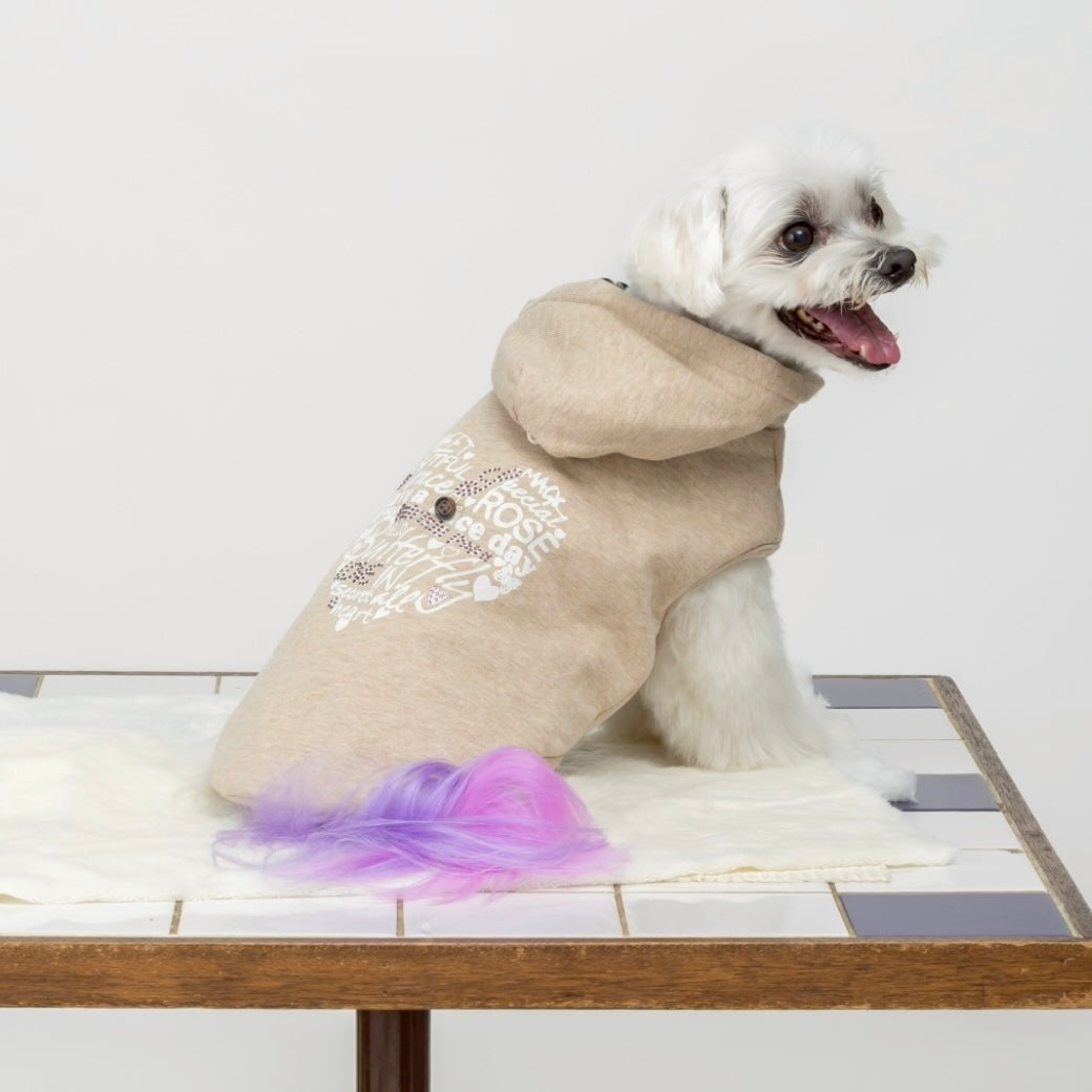 [SAD20430-74]裏毛ハートプリントリバーシブルパーカー 20%off