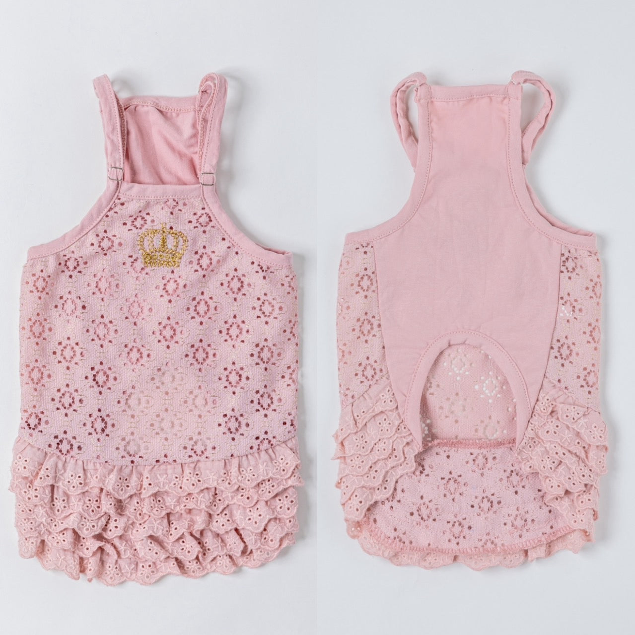 [SAD20390-93]ラメ混レース王冠刺繍キャミソー